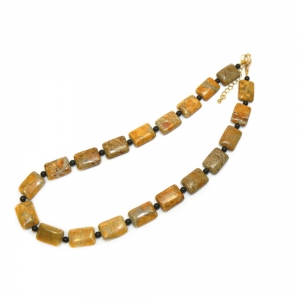 Sea Sediment Necklace - With Onyx Spacers Sea Sediment Necklace - With Onyx Spacers